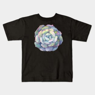 Watercolor Succulent sticker Kids T-Shirt